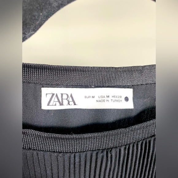 Black Zara Long Sleeve Dress Medium - Picture 2 of 4
